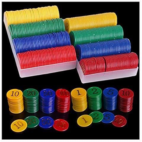 dancepandas Juego de Fichas de Póker 320PCS con Números Cover
