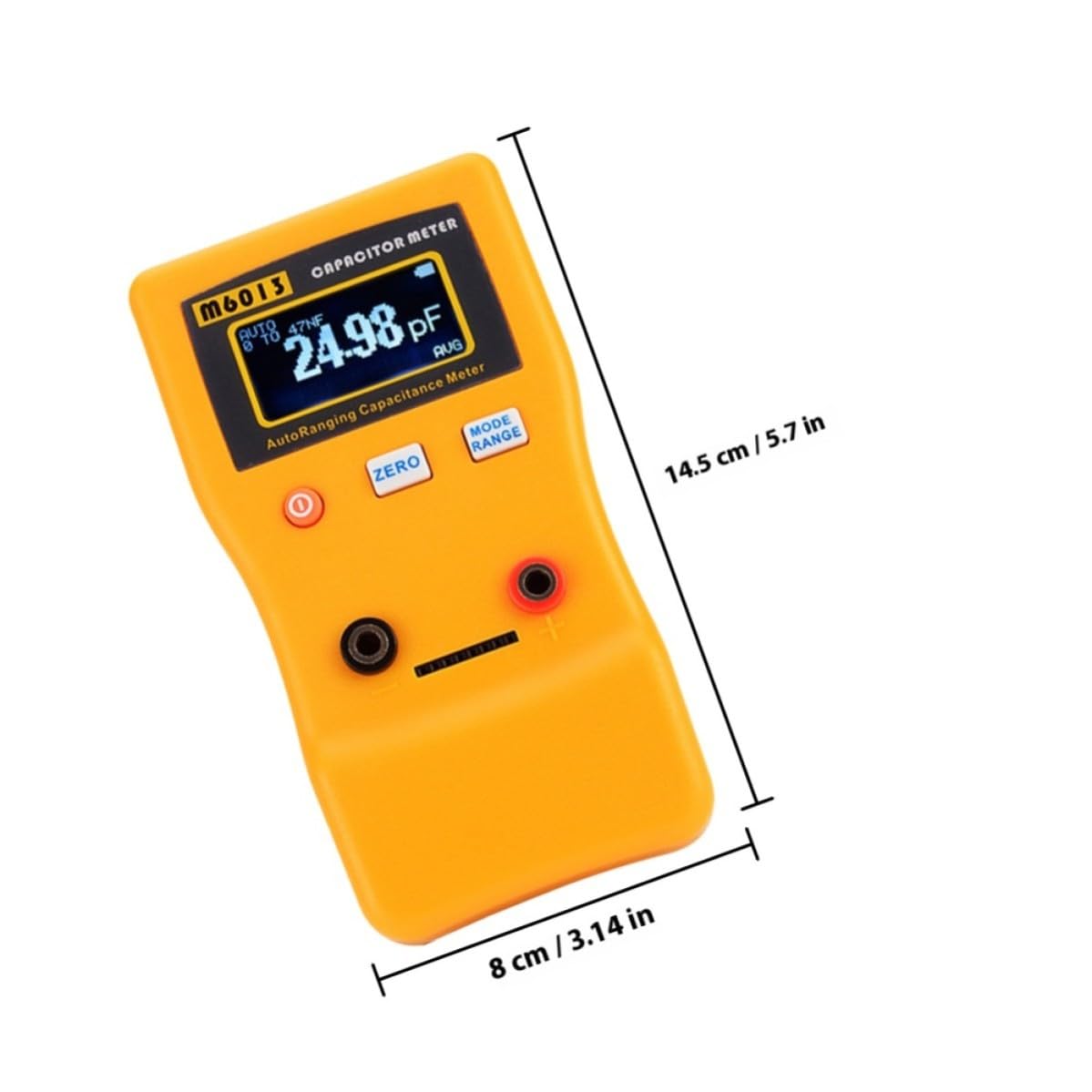 Medidor de Capacitancia Digital M6013 Portátil de Rango Automático