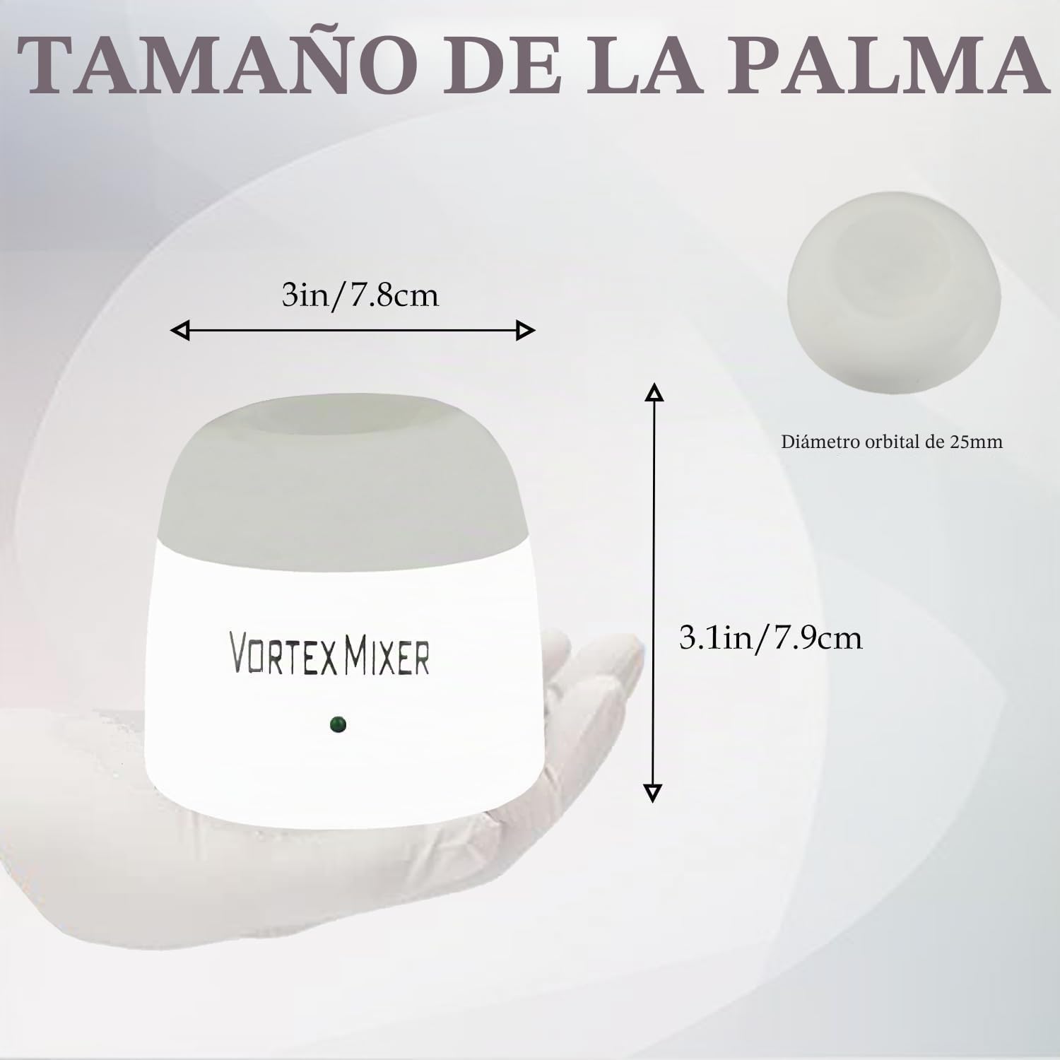 ABEST 5200rpm Mini Vortex Mezclador Agitador de Pintura,Agitador Vortex de Laboratorio con Función Táctil para Esmalte de Uñas,Tinta de Tatuaje,Pegamentos Adhesivos y Tubos de Ensayo (gris)