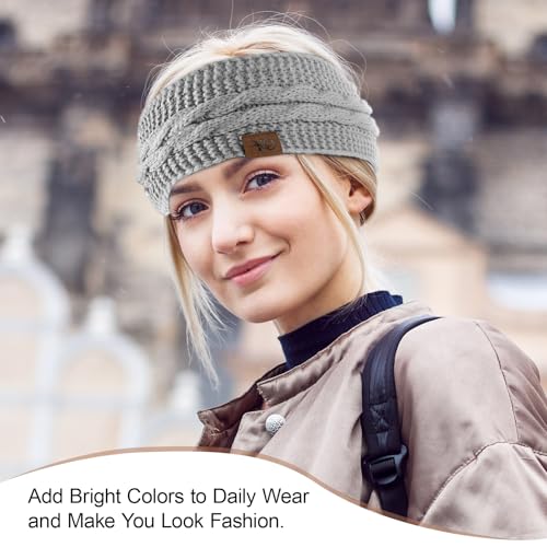 Ymomode Knit Winter Ear Warmer Headband (Black) - image 6