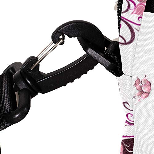 Maletín portátil 15 pulgadas rosa con estampado floral elegante 4