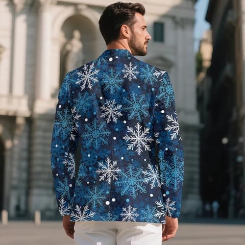 Christmas Jacket for Men Regular Fit Men's Suit Jacket for Xmas Party Wrinkle-Free Mens Sport Coats with Pockets3