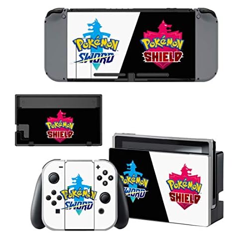 Pokemon Sword & Shield Nintendo Switch Skin / Decal / Vinyl / Sticker - Pokemon Water, Fire, Electricity Bird Design Cover