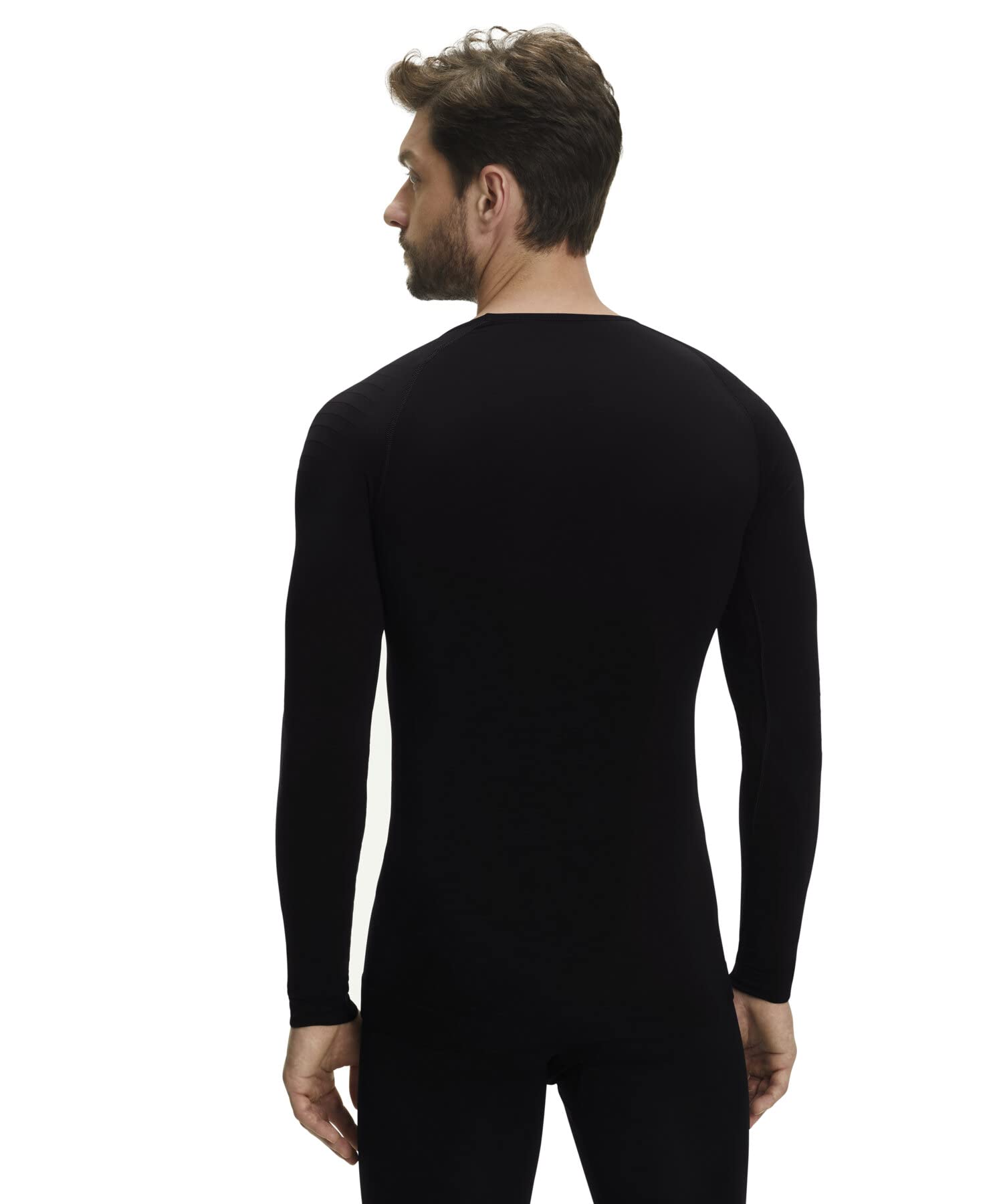 FALKE Hombre Warm Round Neck capa de base superior Ropa Interior Térmica Para Climas De Suaves a Fríos Secado Rápido Transpirable Hilo Funcional 1 pieza
