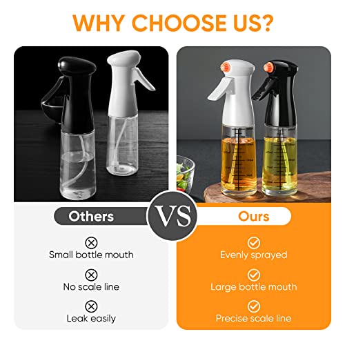 Mgdyss Oil Sprayer For Cooking, Olive Oil Sprayer, Trusted By Professional Chefs, Oil Spray Bottle With Precise Graduation Marks For Air Fryer, Salad, Bbq, Kitchen Baking, Roasting, 200 Ml #TOP6