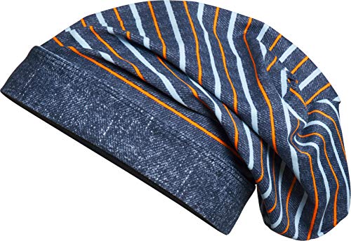 Preisvergleich Produktbild Playshoes Jungen UV-Schutz Beanie Ringel 461136, 3 - Jeansblau, 55