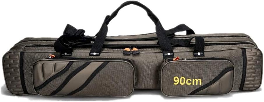 UNISTRENGH 3 Layers Portable Folding Fishing Rod Carrier Reel Case Bags Fish Pole Tools Storage Bag Case Pro Gear Tackle (Thickened Type-3 layers/130cm(51.18inch))