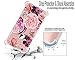 LUOLNH Slim Shockproof Clear Floral Pattern Soft Flexible TPU Back Cover Case Compatible with iPhone 5 5s -Purple Rose