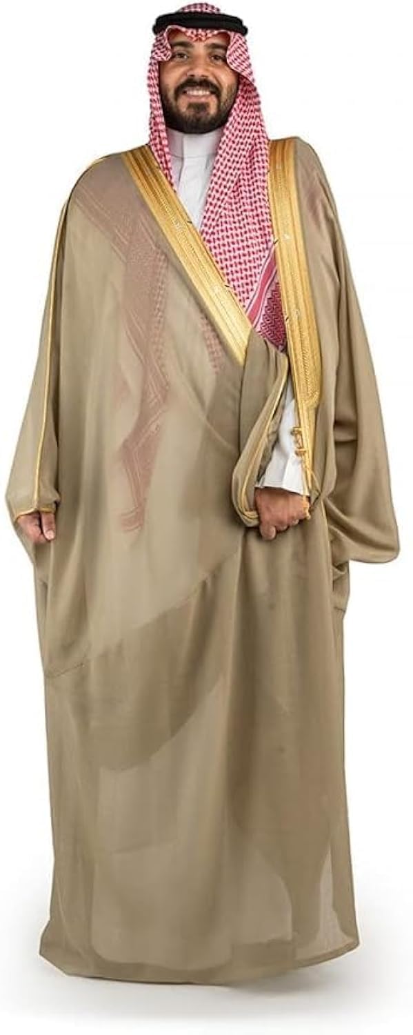 Summer Formal Khashiyah Abaya (Bisht) with Exquisite Embroidery