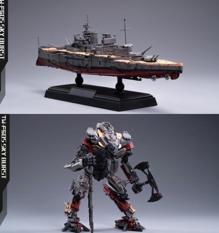 toyseasy 戦艦ロボットフィギュア　4体セット 驚異のオリジナリティ！3つの戦艦がロボットに変形合体！でも