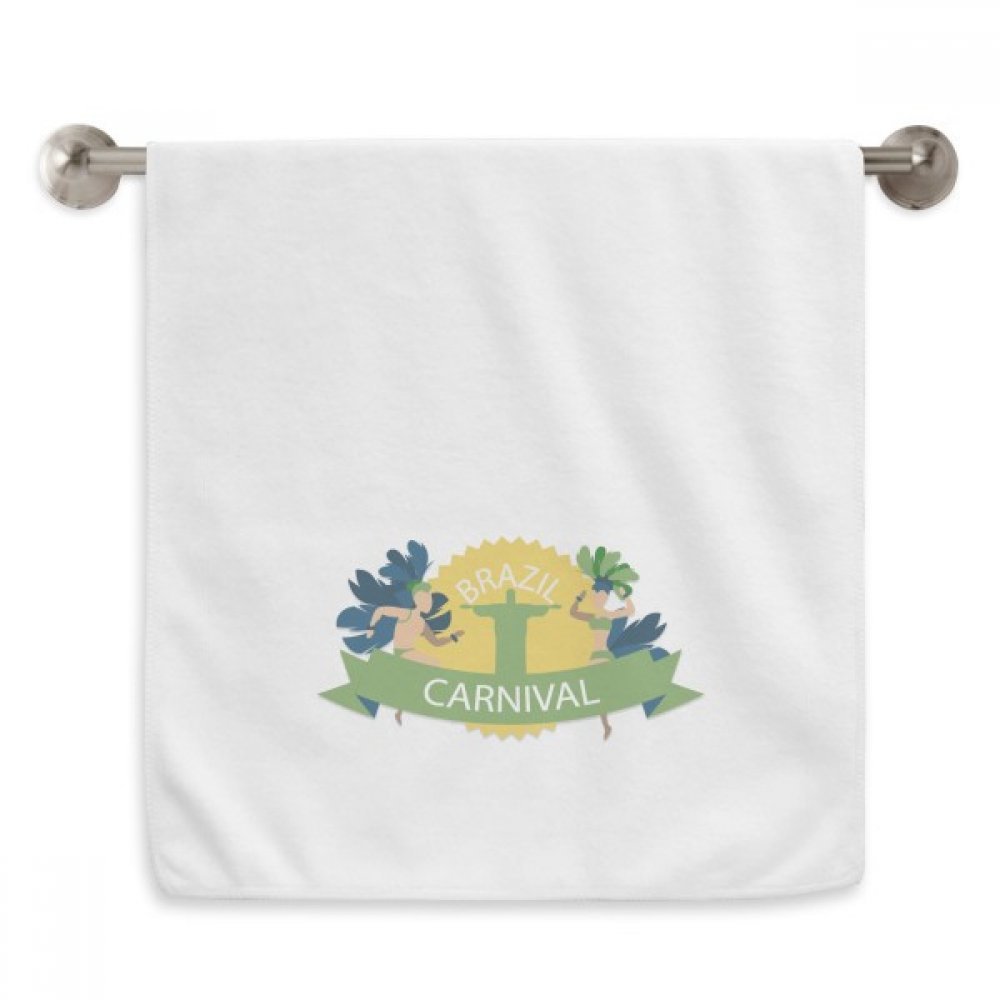 Serviettes débarbouillettes blanches 13X29 pouces Mont Corcovado Brésil Hula