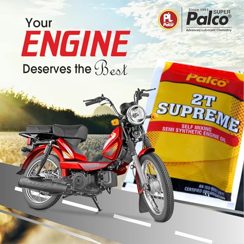 Image of PALCO 2T-SUPREME Engine Oil (2T Petrol Mix) API: TC, JASO: FC Small Packet Semi-Synthetic Fuel Additive for 2 Stroke Bike Scooter Scooty Auto 3 Wheller (40ml X 40 Piece Pouch) (Pack of 2)