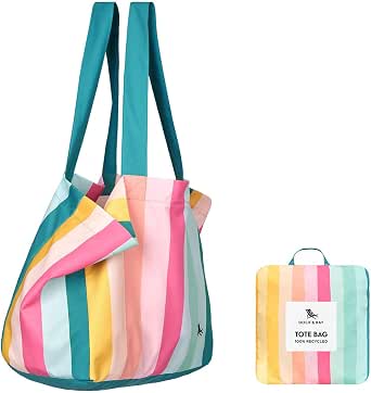 Dock & Bay Everyday Beach Tote Bag - Reusable Carrier Bag for Daily Use - Carries Up to 10kg - 100% Recycled Materials