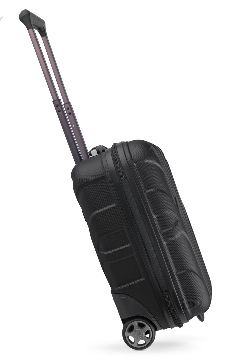 SUITLINE Trolley cabina underseat 45 x 36 x 20 cm ABS rigido 30 L con 2 ruote manico telescopico piccolo bagaglio a mano, nero