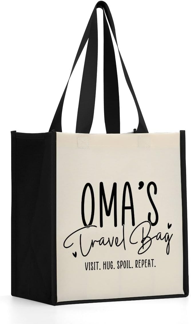 Grandma Mimi Gigi Granny Nana Memaw Nanny Mama Mum Mom Auntie Gifts Travel Canvas Tote Bag for Women
