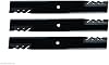 3pk 396-712 61" GRASSHOPPER LAWN MOWER G6 GATOR MULCHING BLADES 320243, 320242