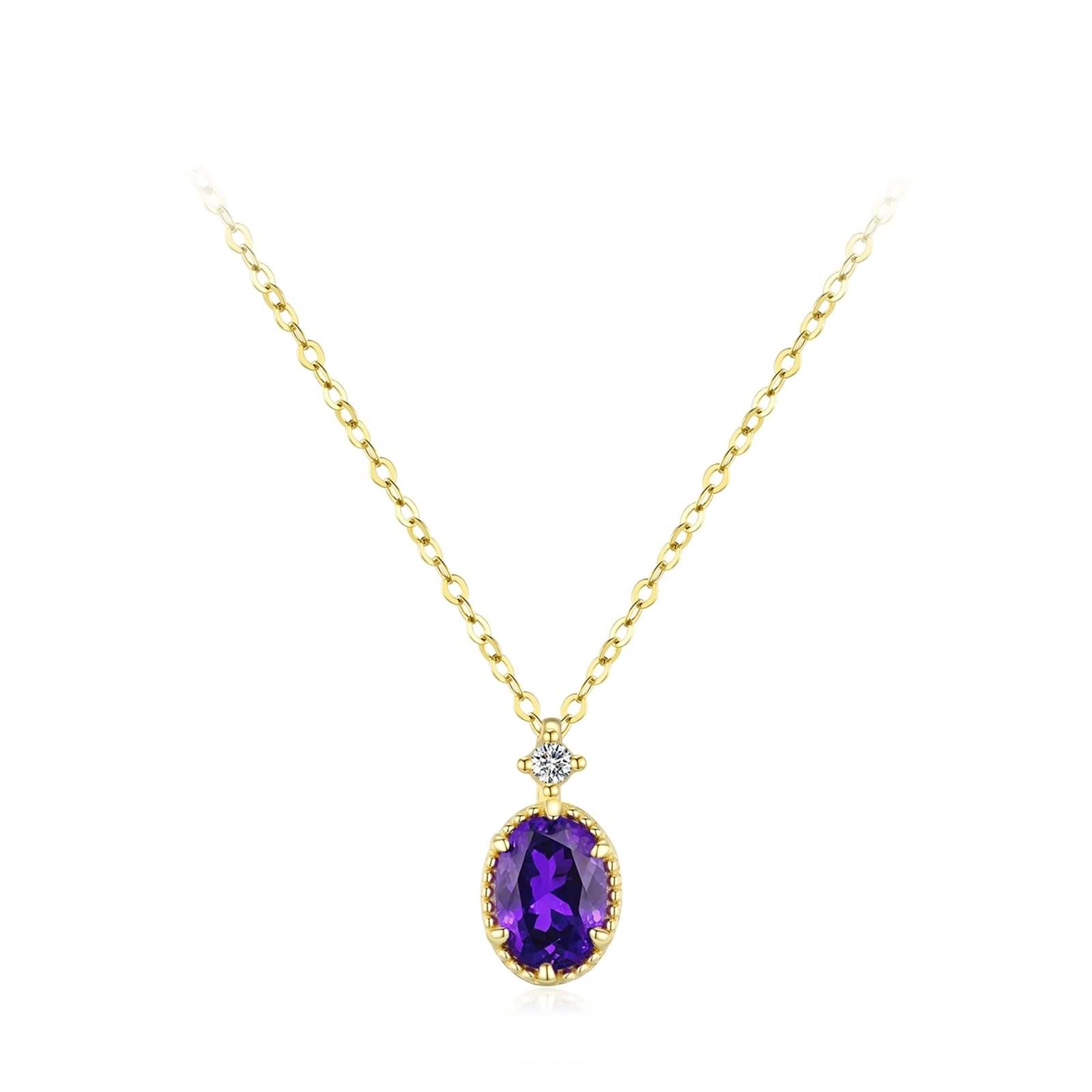 Set di gioielli in oro, orecchini e collana, in argento Sterling 925, con ciondolo ovale di zucchero, con zirconi da donna