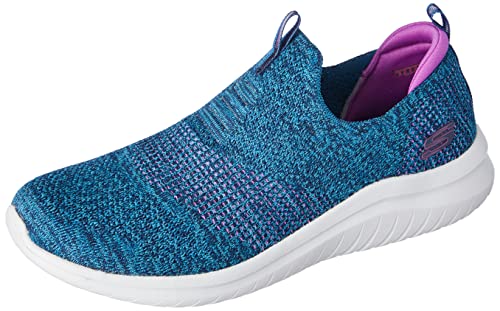 Image of Skechers Women Ultra Flex 2.0 Pretty Dazzlin Slip Ons Navy /Purple