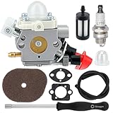 Panari FS56RC Carburetor Kit for Stihl FS 56 RC FS70R FS56 FS70 FS40 FS56C FC70 HT56C KM56 FC56 FS50 FS70C HT56 KN56 KM56C Trimmer Replaces C1M-S267A 4144 120 0608 41441200608