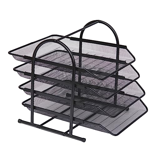 ARTIBETTER Desktop Storage Rack Mesh File Folder Holder File Organizer Document Stand Office Supplies