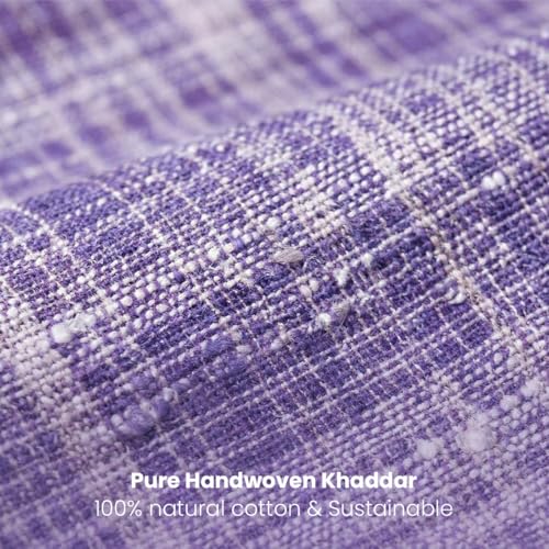 Image of Cotton Fabric Material for Men and women (3.5 Meter, Purple), Solid