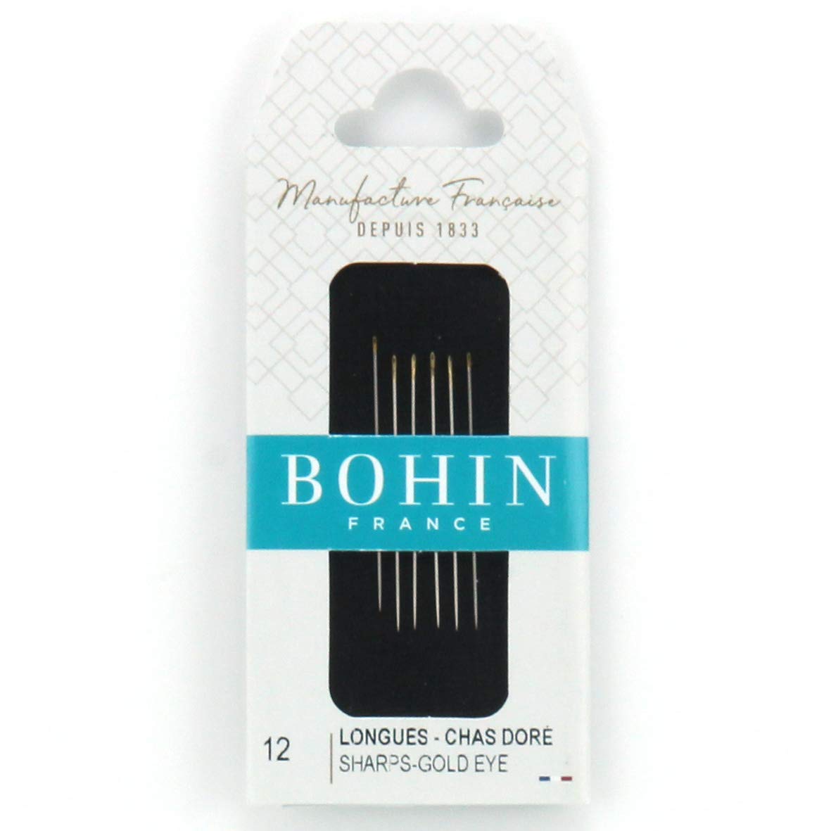 Bohin Sharps Gold Eye Needles N°12, One