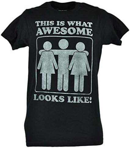 This Is What Awesome Looks Like Men Women Symbols Distressed Tshirt Tee Small Apparel