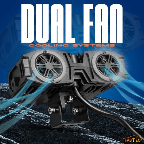 Image of FABTEC Darkhunter 220 WATT 12V High Power Super Bright White Fog Light with High /Low Beam Auxiliary Fog Lights for Cars (6000K /Pack of 2)