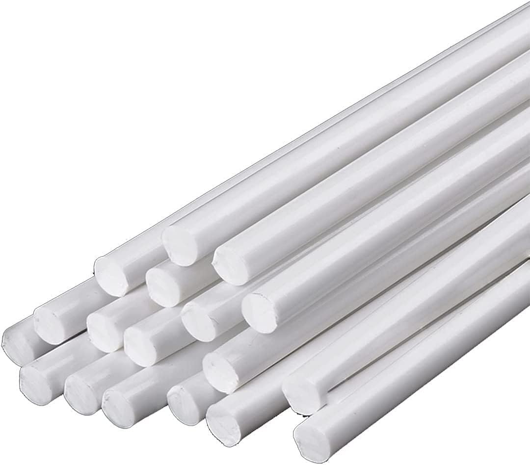 40 Barre Tonde in Plastica ABS Stirene Bianco 0.5-10mm x 500mm per Modellismo