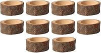 Vista 8 de BESTOYARD Paquete de 10 portavelas de madera para decoración de fiestas, bodas, Navidad, vacaciones, 2.1 x 1 pulgadas