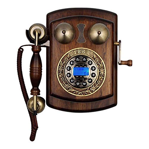 Téléphone rétro vintage fixe européen HJMMWT à bouton-poussoir pour salon