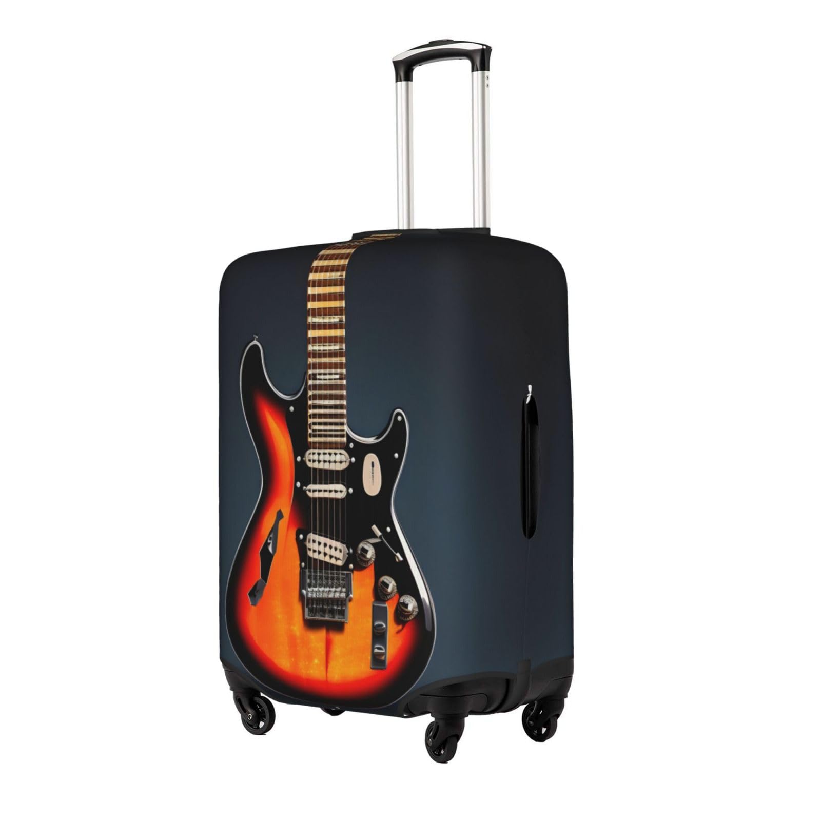 PULaif Orange Electric Guitars Travel Box Protective Cover,Travel Luggage Cover,Suitcase Protector Fits 18-32 In,Suitcase Cover
