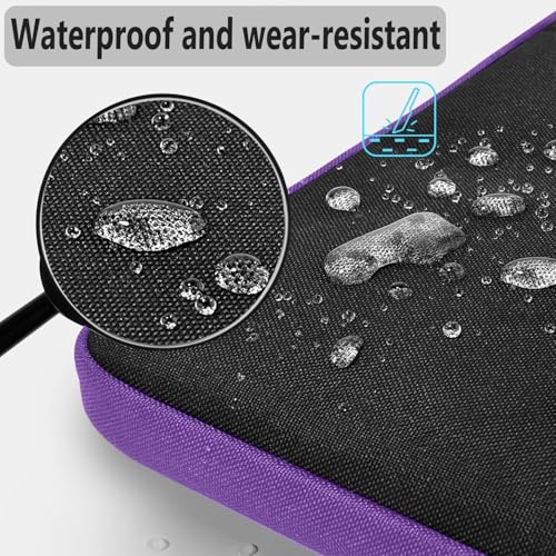 Image of Hseok Laptop Shoulder Bag 15 15.6 16 Inch Briefcase,Compatible MacBook Pro /Neo 16 inch,MacBook Air /Pro 15,XPS 15 /16 and most 15.6-16 and Most 15-16 Notebooks,Spill-Resistant Handbag,Black Purple