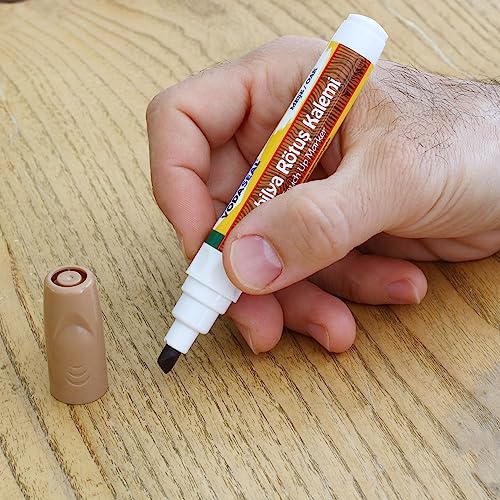 Badem10 Mobilya Rötuş Kalemi, Dolap Kalemi Çizik, Meşe, Ahşap Masa Sehpa, Giderici Çatlak Kapatıcı