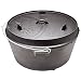 Produktbild Feuertopf ft18 aus Gusseisen Deckel auch als Pfanne nutzbar mit Füßen  Dutch Oven Schmortopf Grill Topf Töpfe Bräter