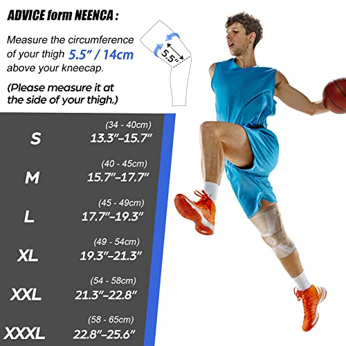 Image of NEENCA Professional Knee Brace for Pain Relief, Medical Knee Compression Sleeve, Knee Support with Horizontal Knit Tech for Meniscus Tear, ACL, Arthritis, Joint Pain, Runner, Workout- FSA /HSA APPROVED