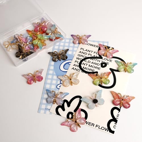 24 Imanes Decorativos en Forma de Mariposa para Refrigerador miniatura 5