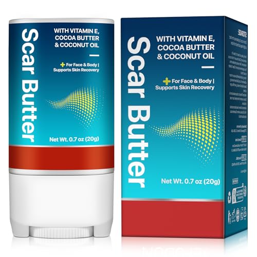 Gel anti-cicatrices - estompe les cicatrices - Enrichi en vitamine E, beurre de cacao et huile de coco - Crème pour l'appearance cutanée - Soin des cicatrices hydratant et apaisant la peau - 20 g