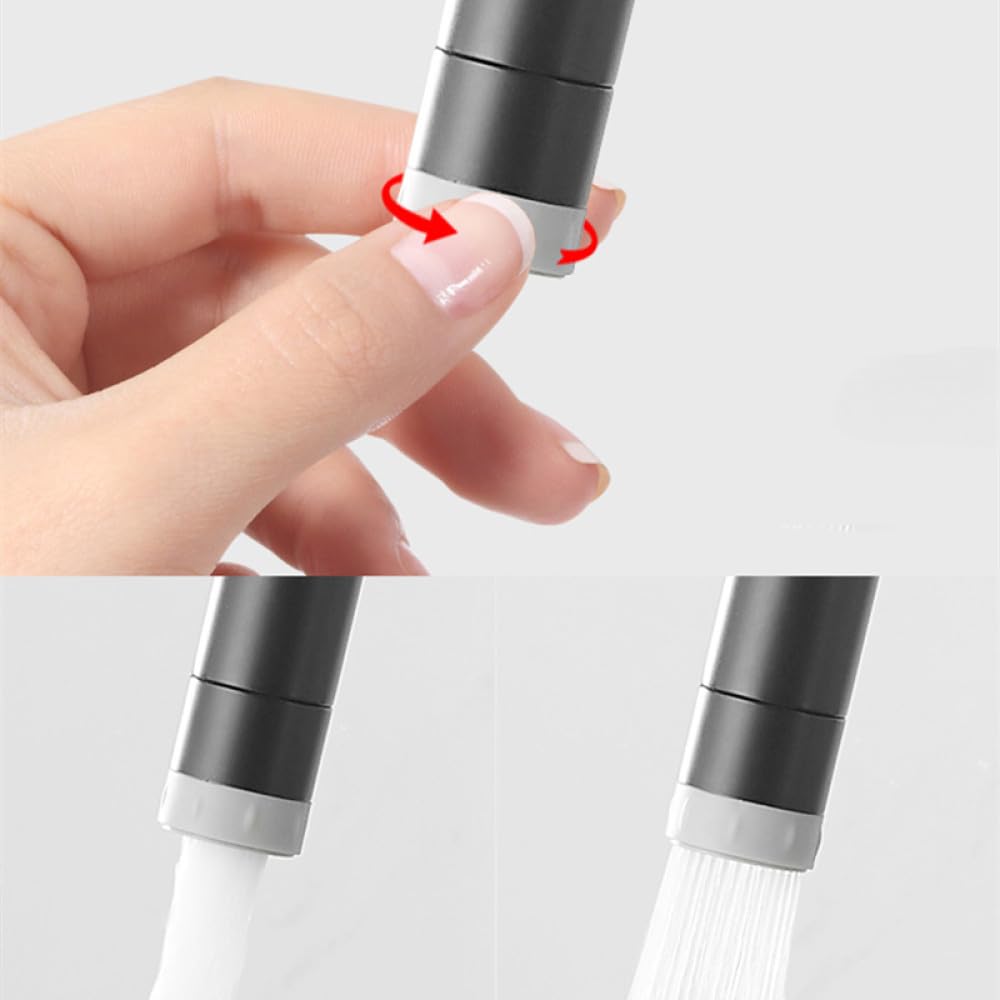 Uniwersalna obrotowa armatura kuchenna z mosiądzu, czarna, do ciepłej i zimnej wody, bateria mieszająca, armatura zlewozmywakowa, montaż na suficie, dźwig, czarna