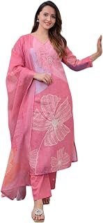 Velaca Enterprise New Shifli Linen Cotton Suit Set. (XL) Pink Price In India
