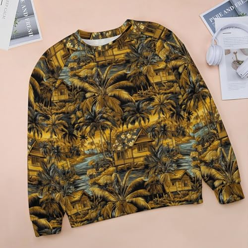 Sweat-shirt graphique femme doux et chaud contre la fraîcheur du bord de mer