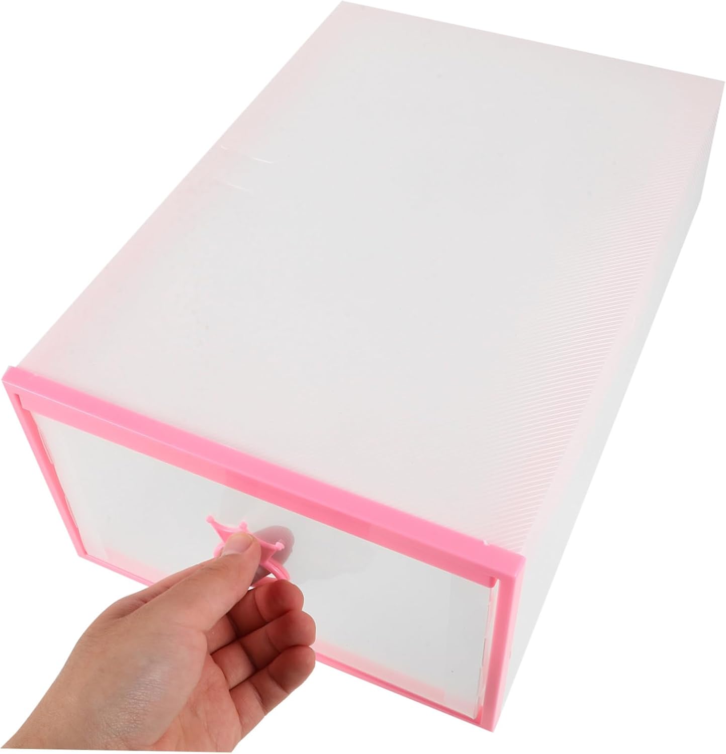 Kichvoe Transparent Thickened Drawer Type Shoe Storage Container Plastic Stackable Organizer Box with Dustproof Seal Large Capacity Visual Window for Men and Women Shoes