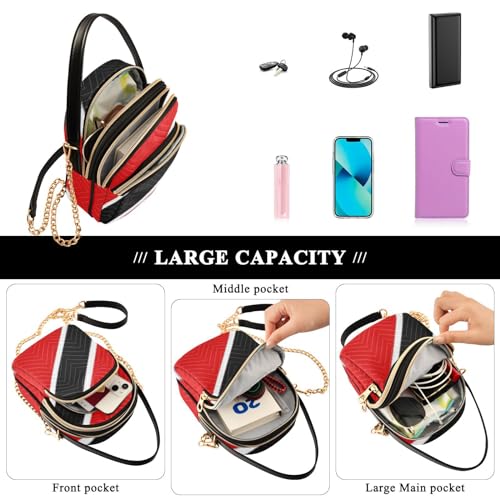 Image of Patriot Flag Cell Phone Purse Crossbody Handbag Durable Shoulder Bag Sturdy Travel Pouch