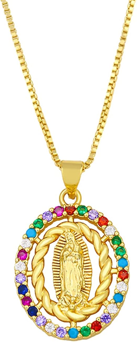 Cadena De Oro La Virgen de Guadalupe Virgen María Medalla