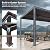 PURPLE LEAF Outdoor 12' × 16' Louvered Pergola with Two Short Side Beam Screens and Patio Adjustable Aluminum Canopy Retractable Metal Roof for Deck Outside Backyard Hardtop Gazebo Sun Shade Bronze