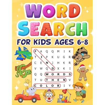 Word Search For Kids Ages 6-8
