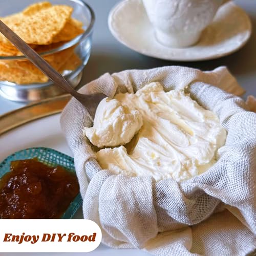 Image of Cheese Cloths, 10Pcs 20x20 Inch Grade 100 Precut Cheese Cloths for Straining, Cotton Unbleached, Reusable Muslin Cheesecloth for Straining, Making Yogurt, Juice, Cooking Turkey
