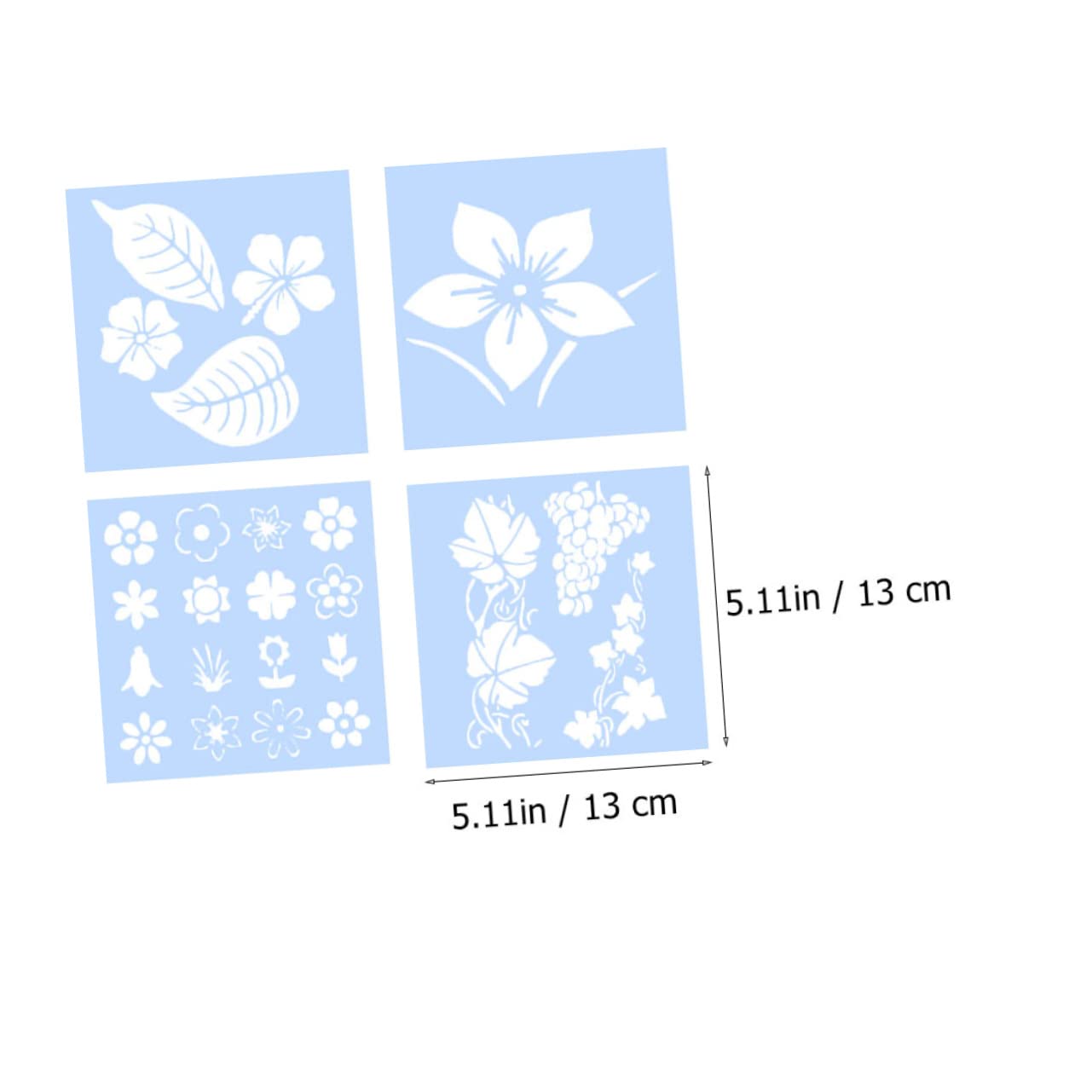 NUOBESTY 54pezzi Stencil Riutilizzabili per Pittura con Motivi di Fiori e Foglie Template Creativi per Progetti Fai da Te e Decorazioni Domestiche