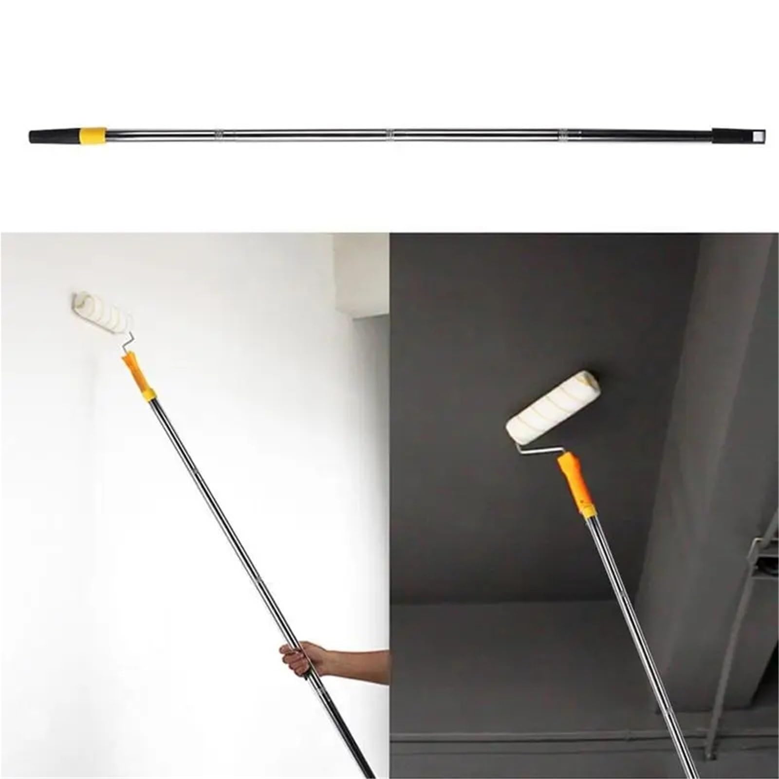 Asta Di Prolunga For Rullo Di Vernice, Asta Telescopica Rimovibile For Vernice Con Rullo Di Vernice, Forniture Portatili For Pittura Murale For Soffitto(1.9m)
