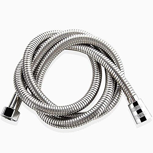 QUNINE Duschschlauch, 1,5 m, 2 m, Duschschlauch, weiches Duschrohr, silberfarben, gemeinsame Flexible Badezimmer-Wasserleitung, Edelstahlschlauch (200 cm) (150 cm) (150 cm)